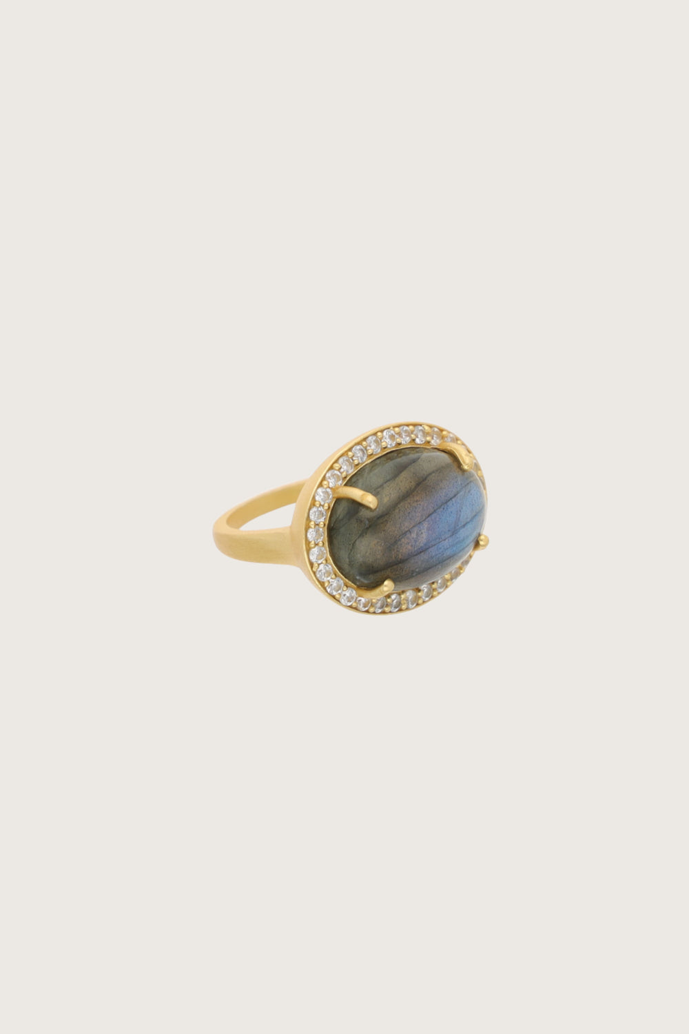 Mata Labradorite Ring 18K Recycled Fine Gold Plated