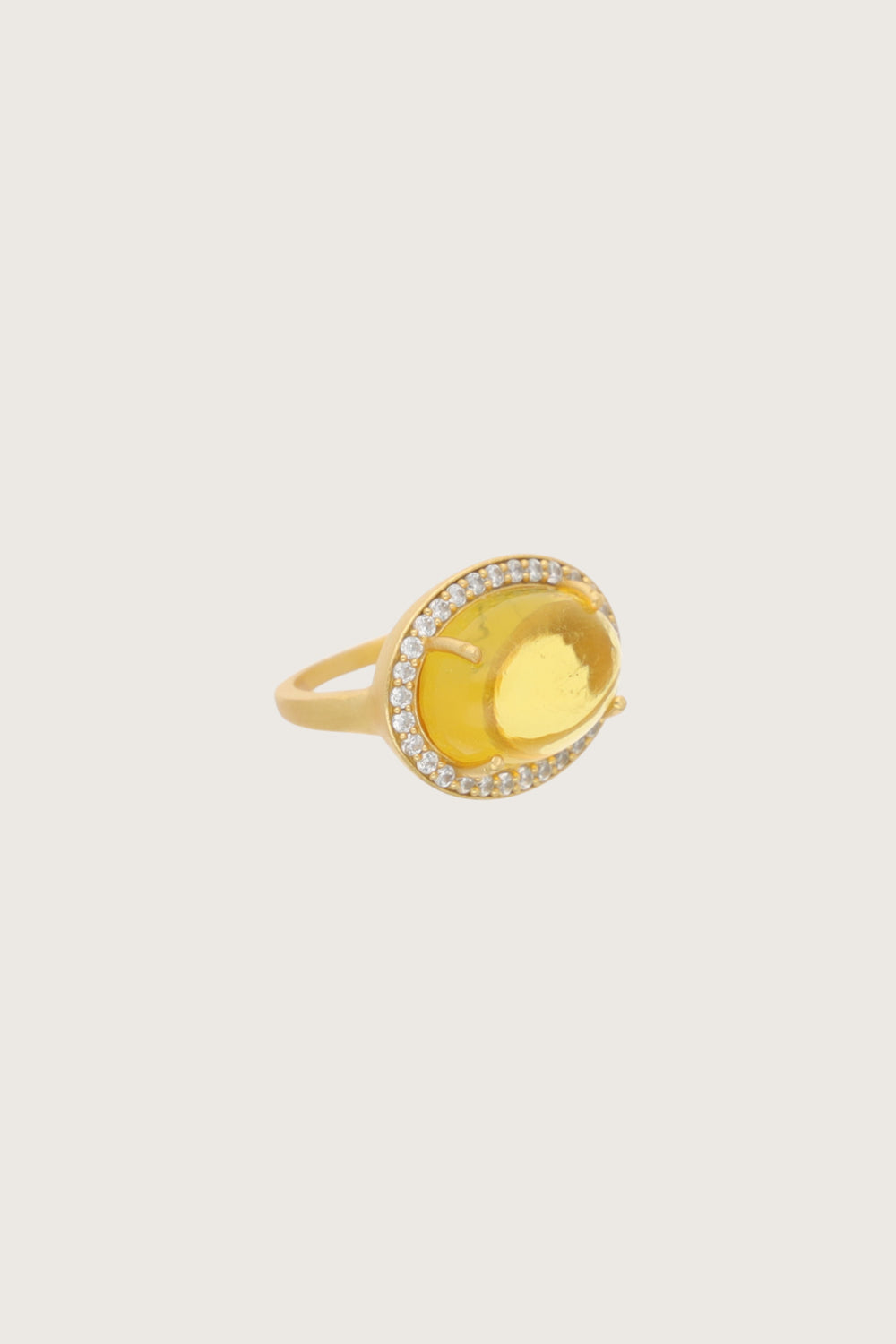 Mata Citrine Ring 18K Recycled Fine Gold Plated