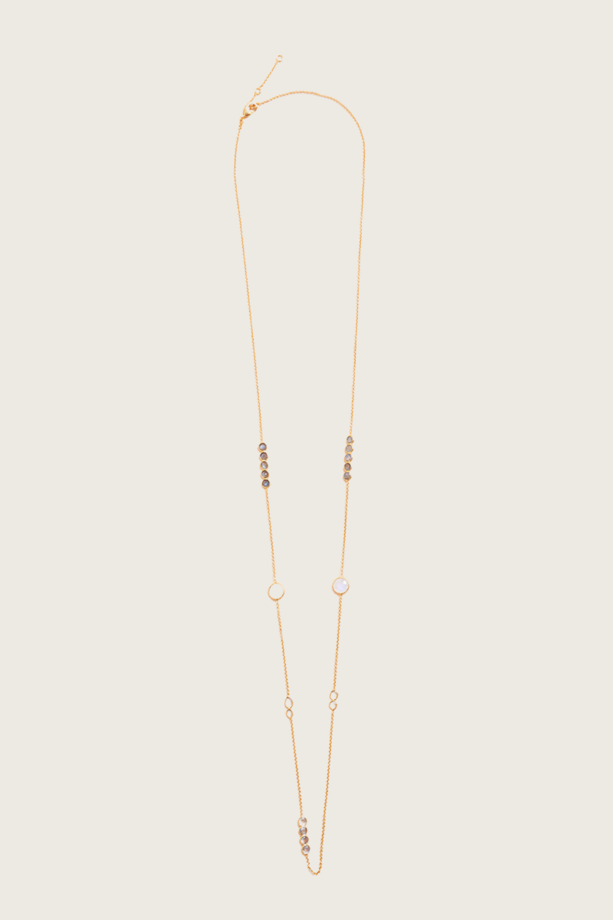 Kazin 18K Recycled Fine Gold Plated Necklace, Rainbow Moonstone