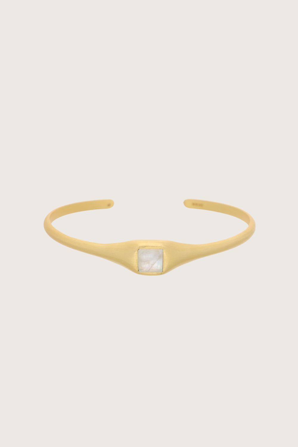 Bracciale Leher con pietra di luna arcobaleno placcato in oro fino riciclato 18K, pietra di luna arcobaleno
