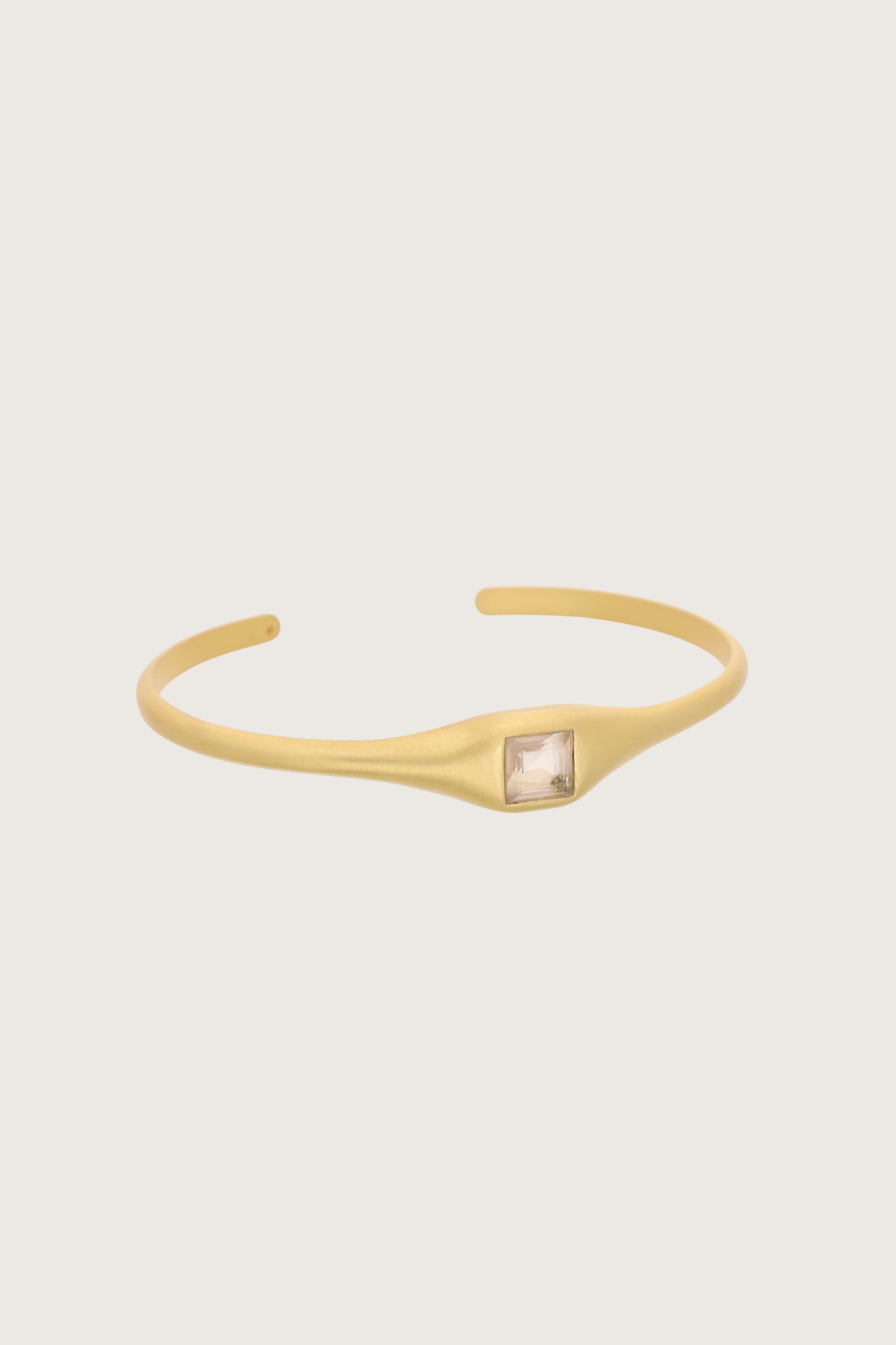 Bracciale Leher in morganite, placcato in oro fino riciclato 18K, morganite