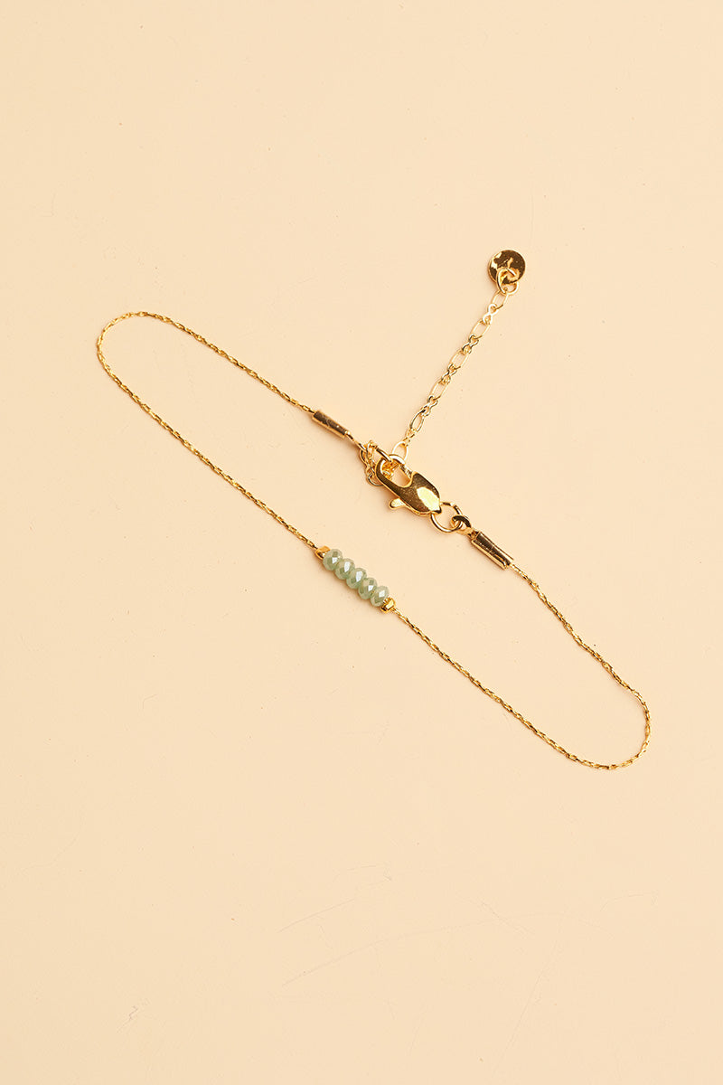 Jonit 14K Gold Inlay Blush Crystal Bracelet