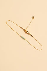 Jonit 14K Gold Inlay Armband mit Blush-Kristallen