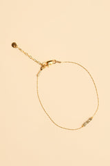 Jonit 14K Gold Einlage Granat Kristall Armband