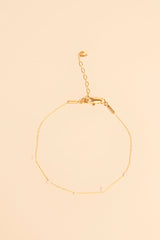 Jabi 14K Gold Einlage Weiß Perlen Armband
