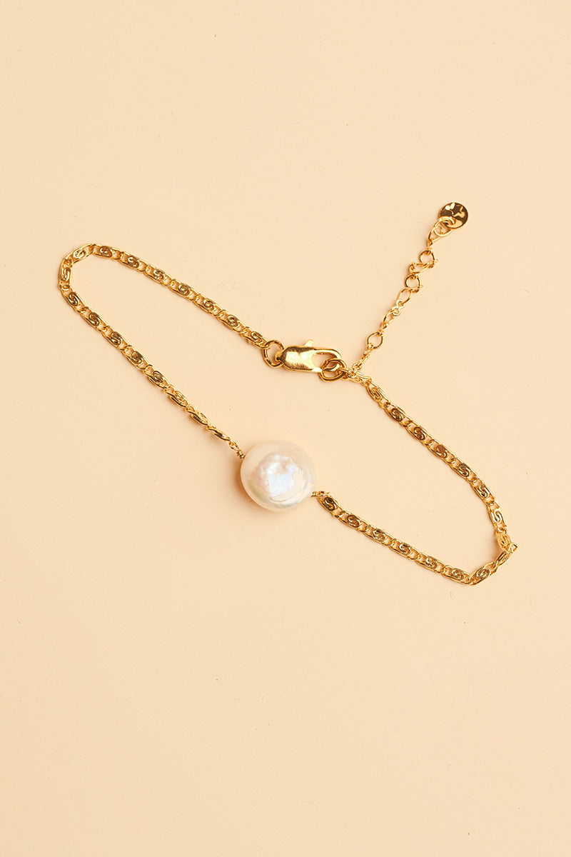 Jula 14K Gold Inlay Freshwater Pearl Bracelet
