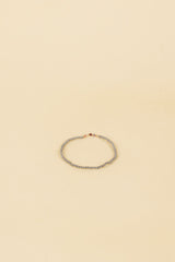 Roulia 14K Gold Einlage Armband mit grauer Perle