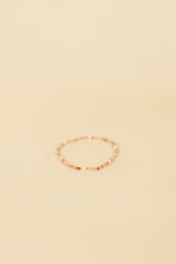 Kari 14K Gold Einlage Weißer Perle & Pfirsich Mano Edelstein Armband