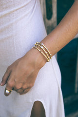 Ashni 18K Recycled Fine Gold Plated Green Amethyst Bracelet