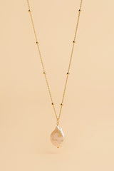 Jozi 14K Gold Inlay Baroque Pearl Necklace