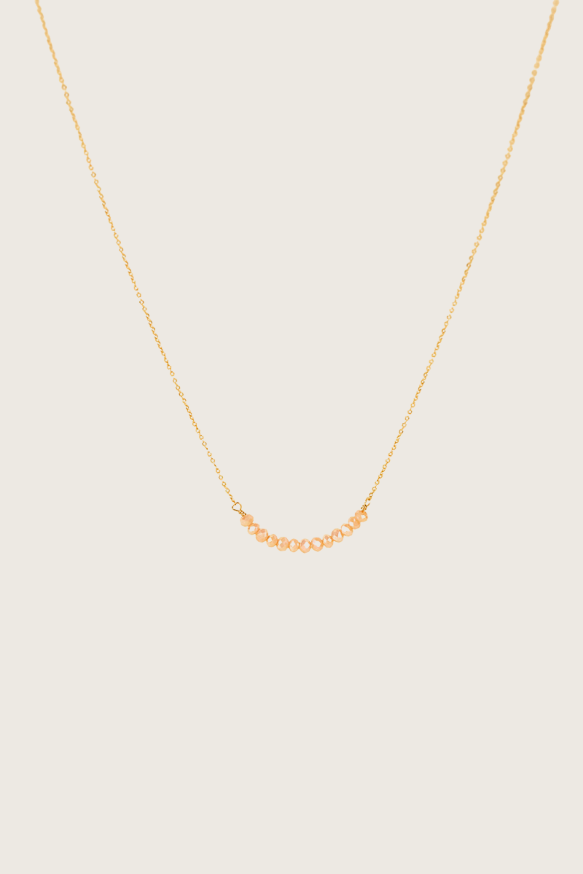 Osja 14K Gold Inlay Blush Crystal Necklace
