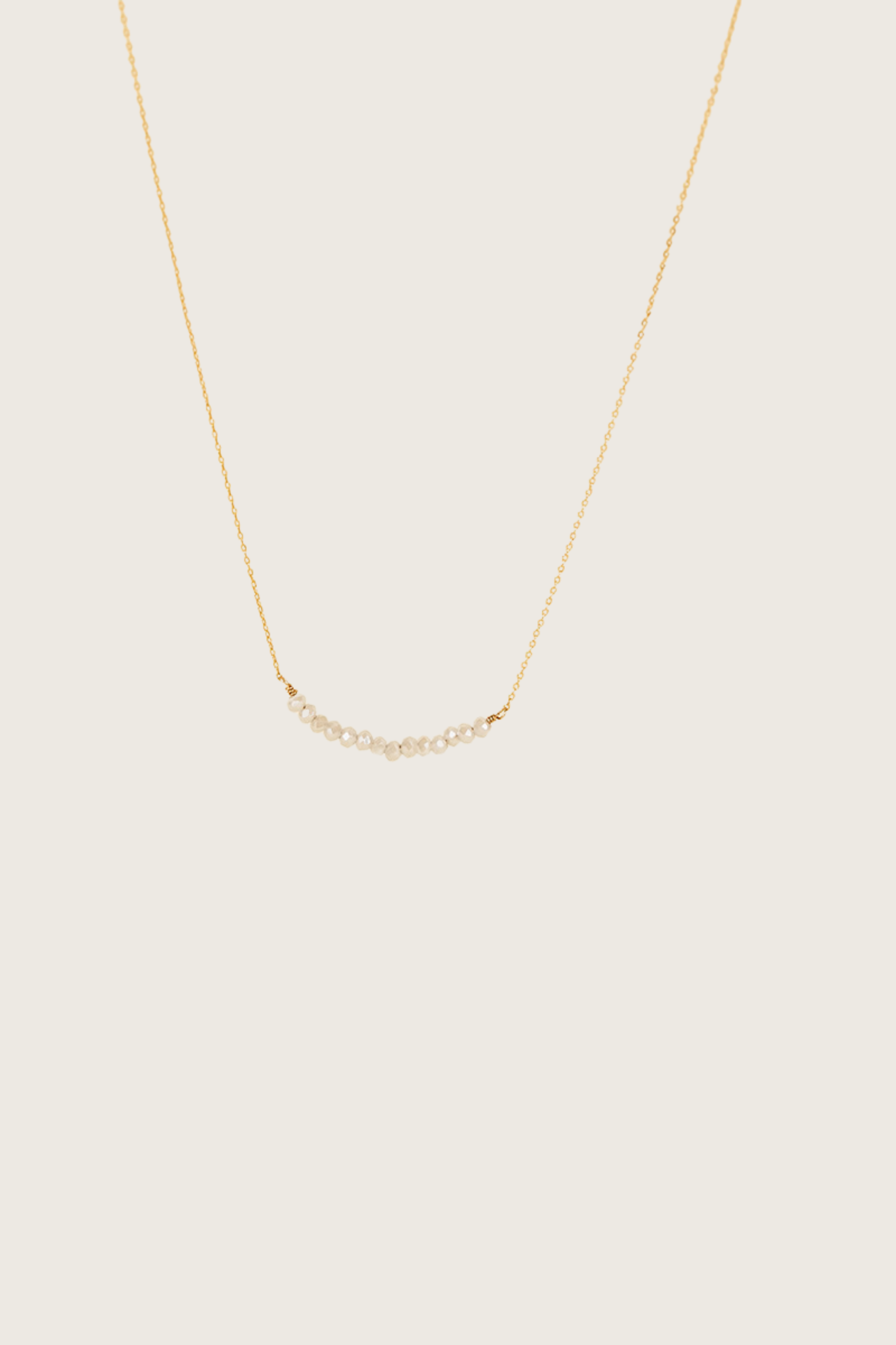 Osja 14K Gold Inlay White Pearl Necklace