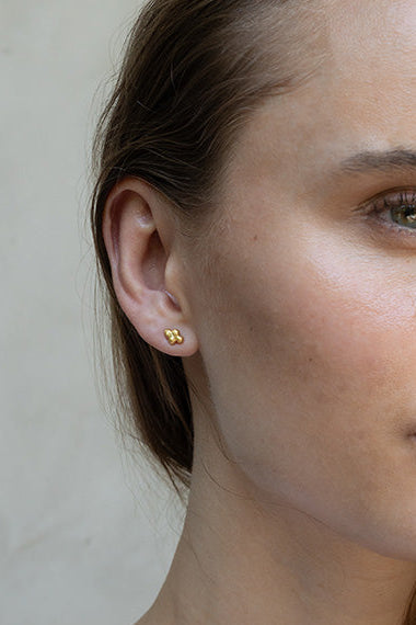 Bijoural 18K Recycled Fine Gold Plated Earrings - 925 Silver Posts