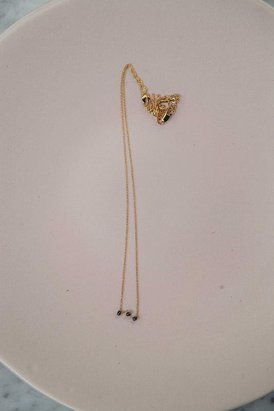 Jouta 14K Gold Inlay Black Pearl Necklace