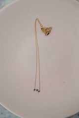 Jouta 14K Gold Inlay Black Pearl Necklace