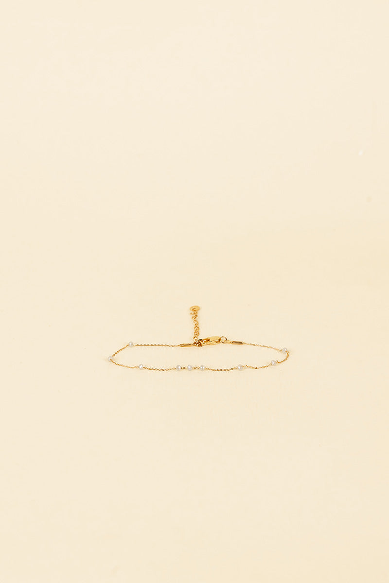 Yusi 14K Gold Inlay Labradorite Bracelet