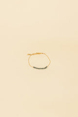 Osja 14K Gold Einlage Armband mit grünem Kristall