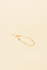 Posla 14K Gold Inlay Pfirsich Kristall Armband