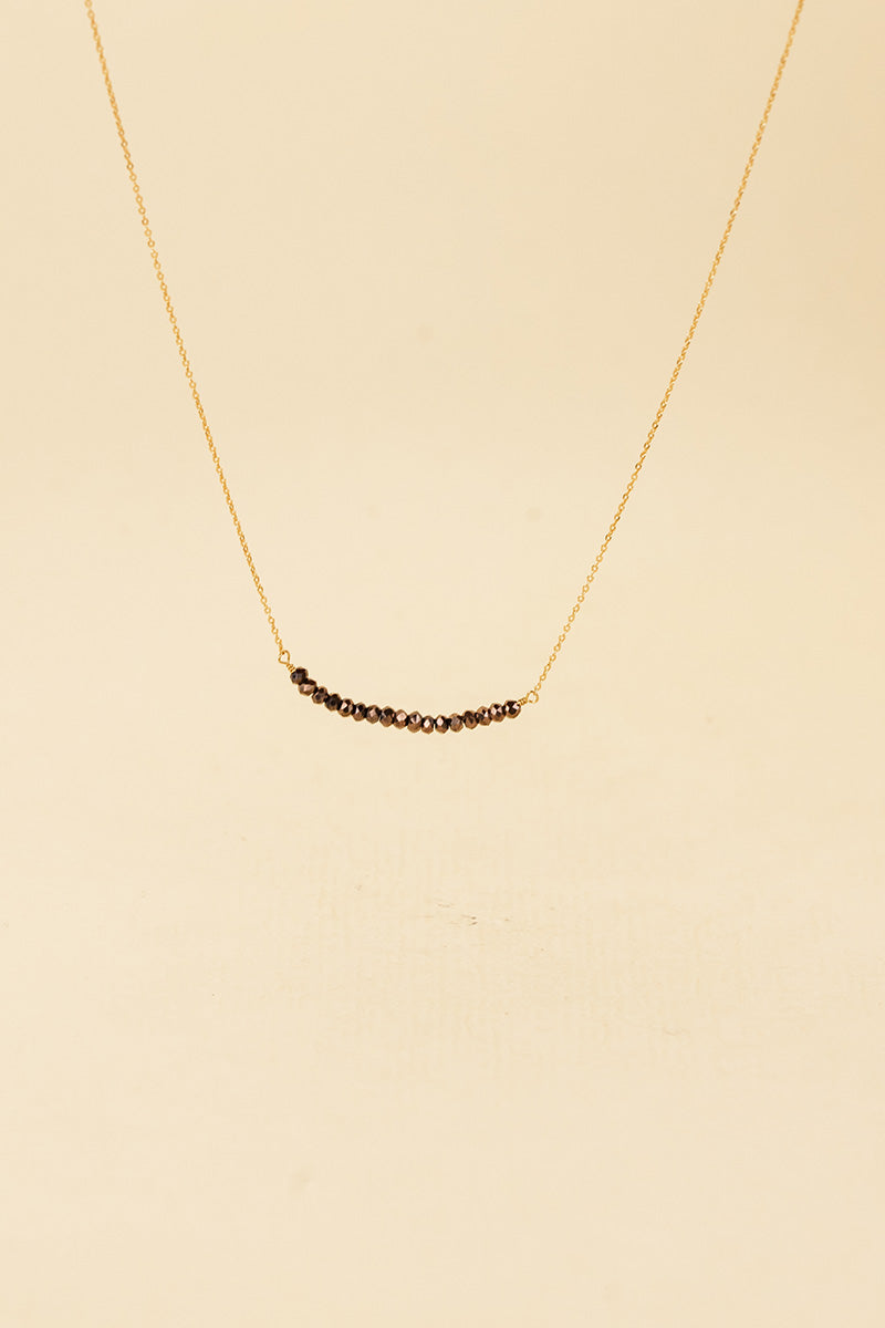Osja 14K Gold Inlay Marron Crystral Necklace