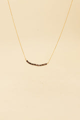 Osja 14K Gold Inlay Marron Crystral Necklace