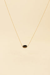 Jimini 14K Gold Inlay Smoky Topaz Necklace