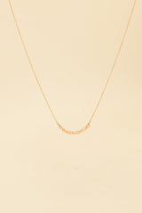 Osja 14K Gold Inlay Peche Crystal Necklace
