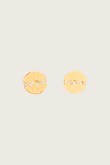 Aimouni 18K Recycled Fine Gold Plated Earrings - 925 Silver Posts, Polki Diamond