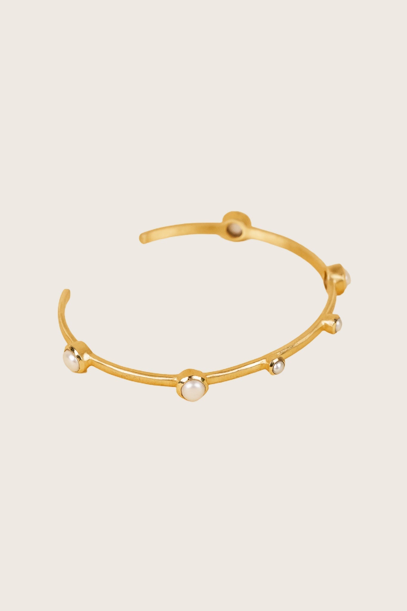 Ashni 18K Recycled Fine Gold Plated White Pearl Bracelet