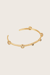 Bracciale Ashni placcato in oro fine riciclato 18 carati con citrino