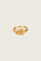Caelia 18K Recycled Fine Gold Plated Citrine Ring