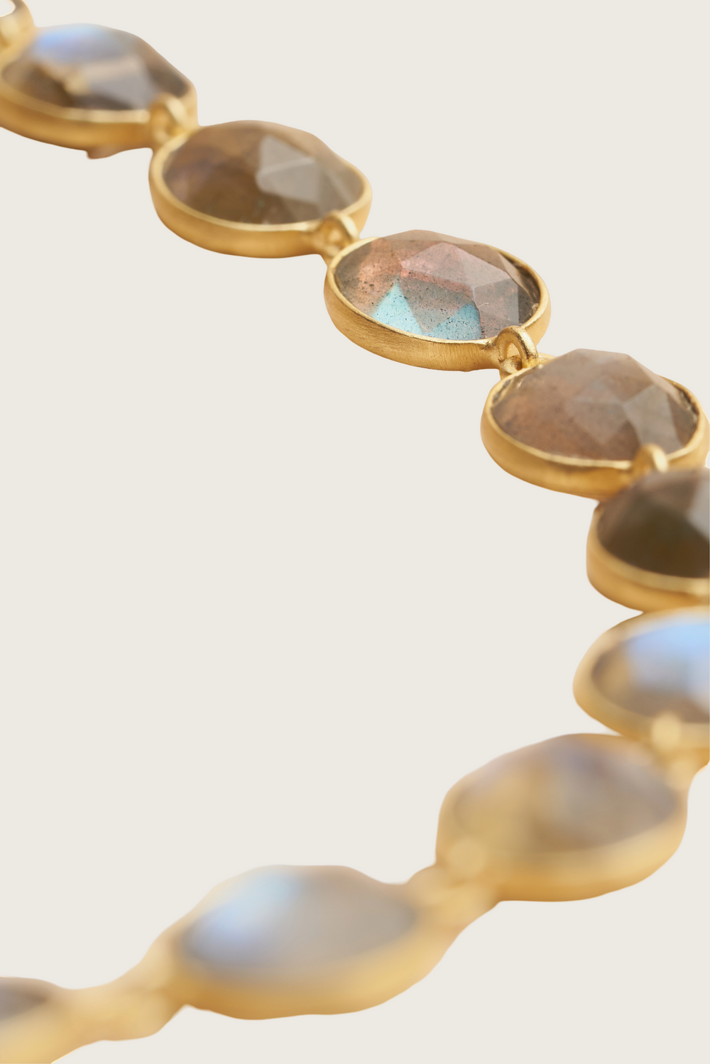 Ellipsi 18K Recycled Fine Gold Plated Bracelet, Labradorite