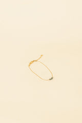 Jonit 14K Gold Einlage Armband mit grünem Kristall