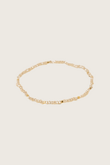 Jaydu 14K Gold Intarsien Creme Kristall Armband