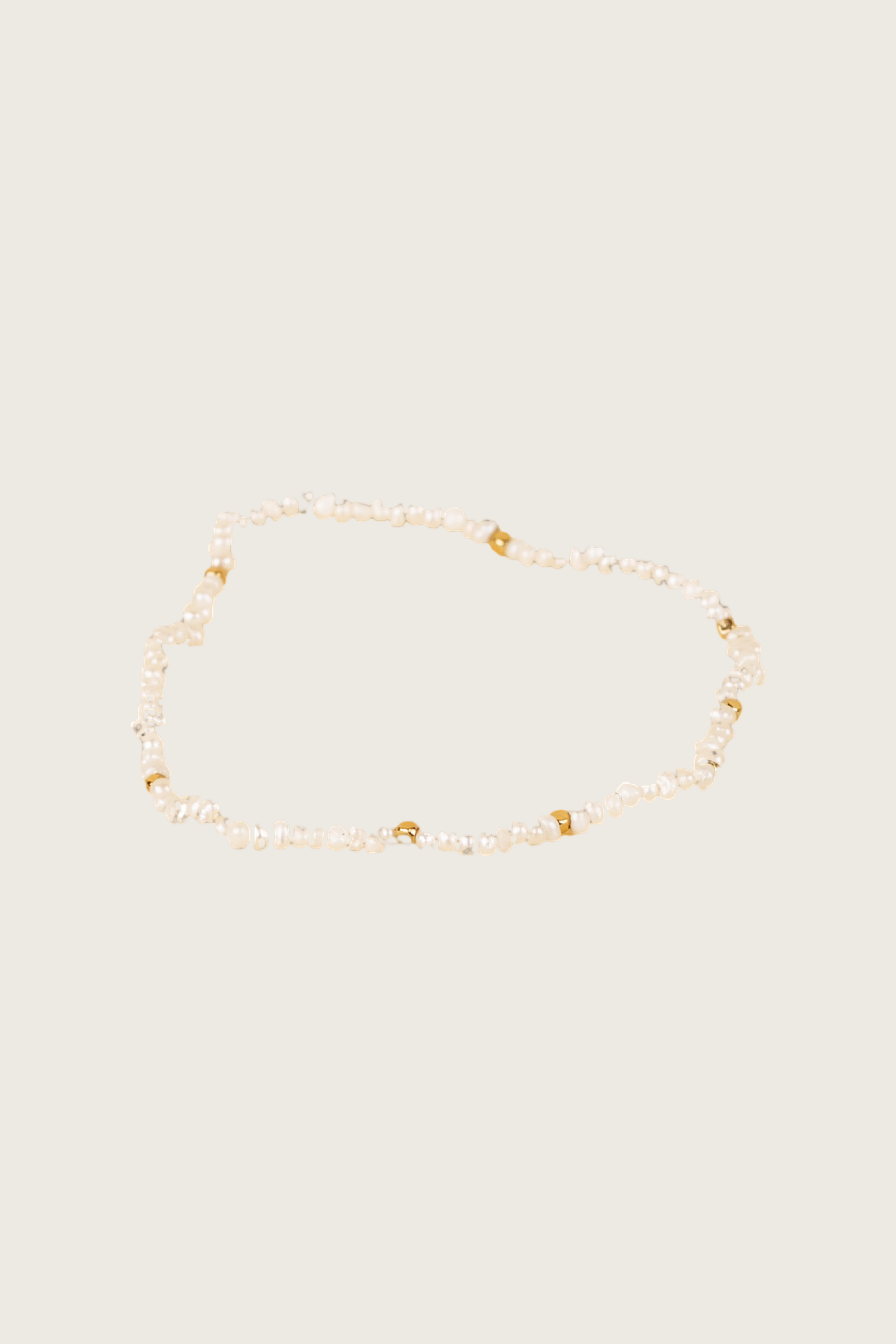 Jaydu 14K Gold Inlay White Pearl Bracelet