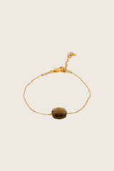 Jimini Armband mit 14 Karat Goldintarsie und rauchigem Topas