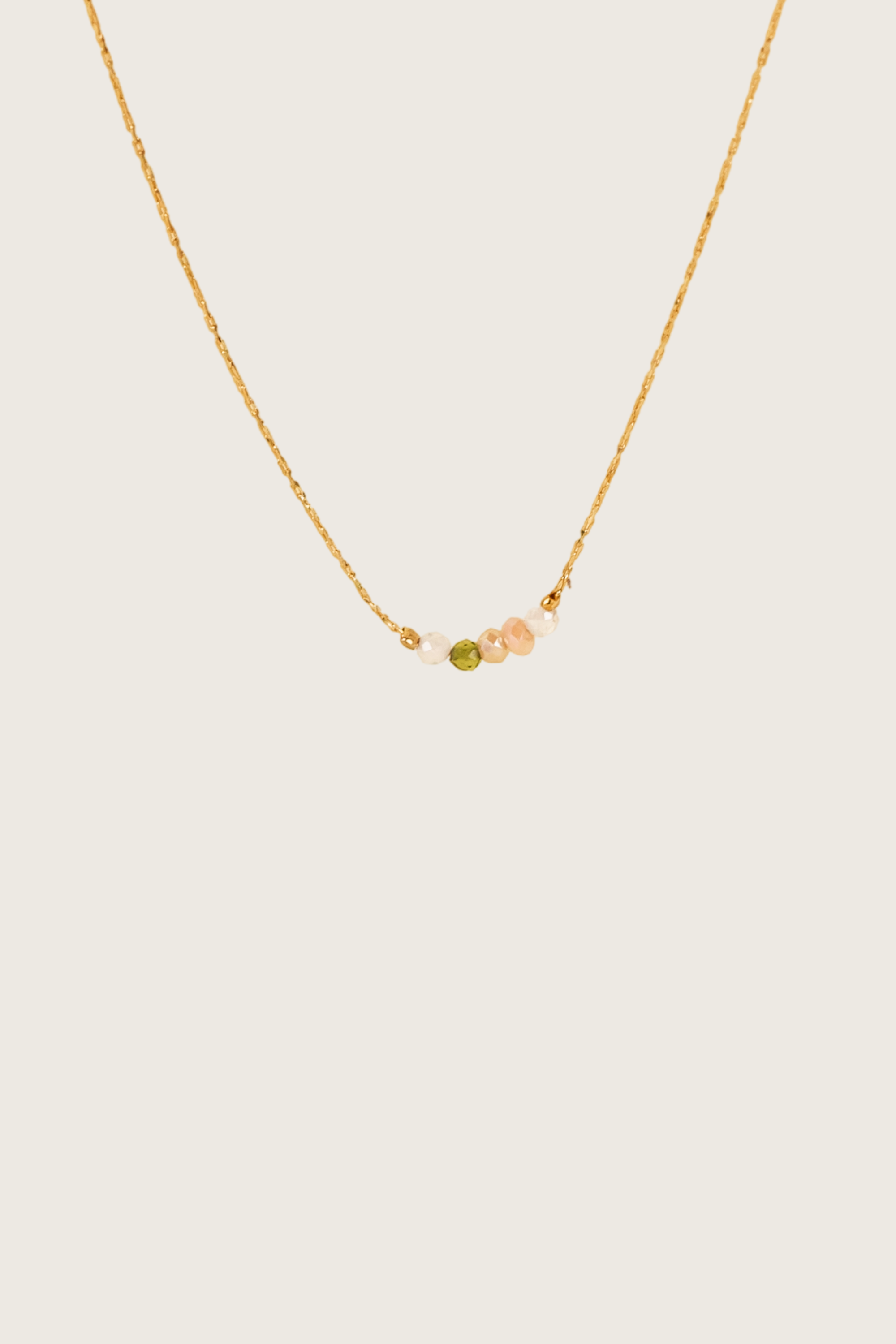 Jonit 14K Gold Inlay Multi-Color Necklace