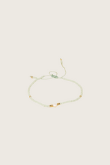 Pulsera Mania con incrustación de oro de 14K, perla blanca y turquesa