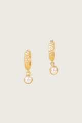 Tira 18K Recycled Fine Gold Plated Freshwater Pearl Earrings - 925 Silver Posts
