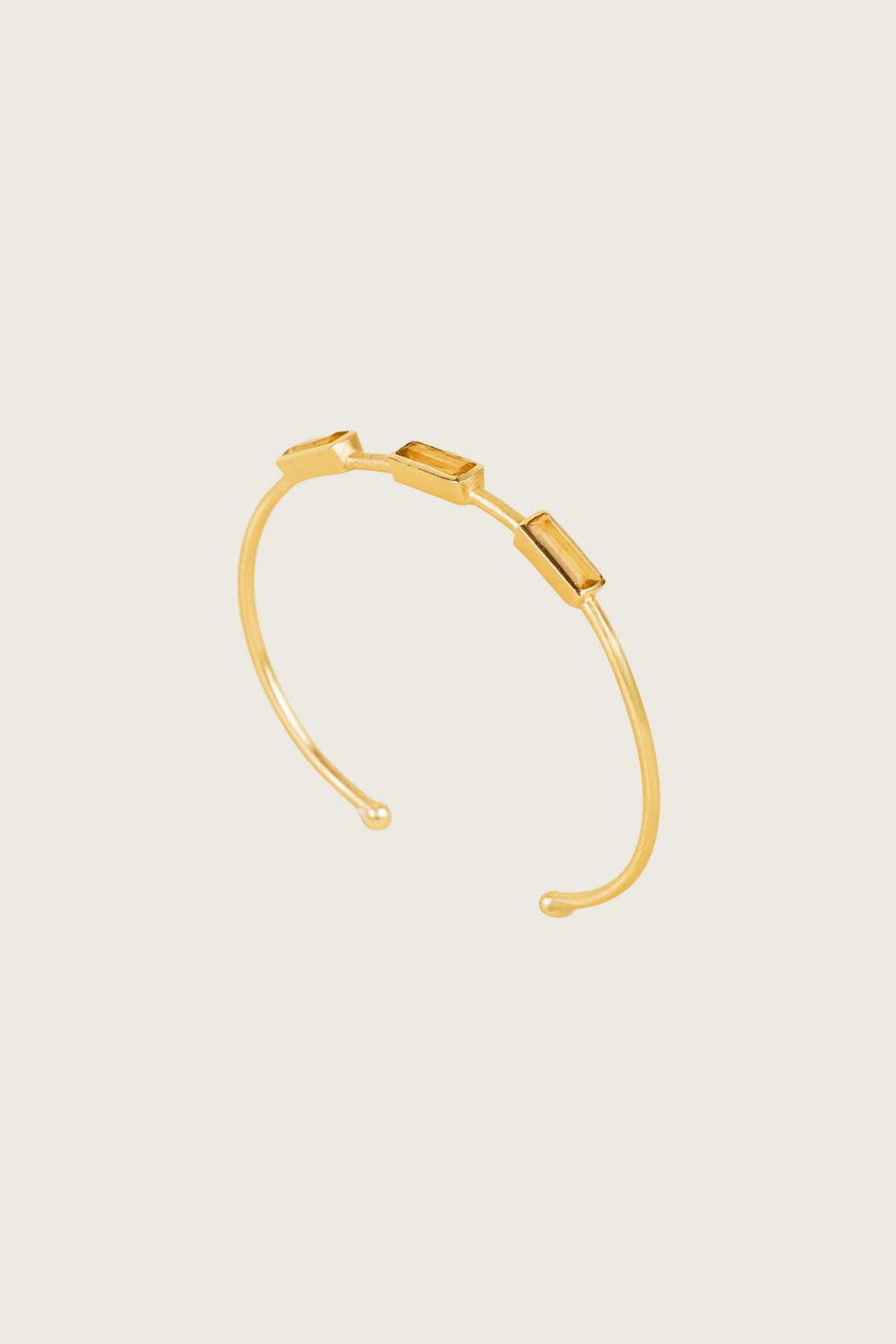 Tounai 18K Recycled Fine Gold Plated Bracelet, Citrine