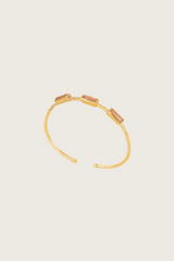 Tounai 18K Recycled Fine Gold Plated Strawberry Quartz Bracelet