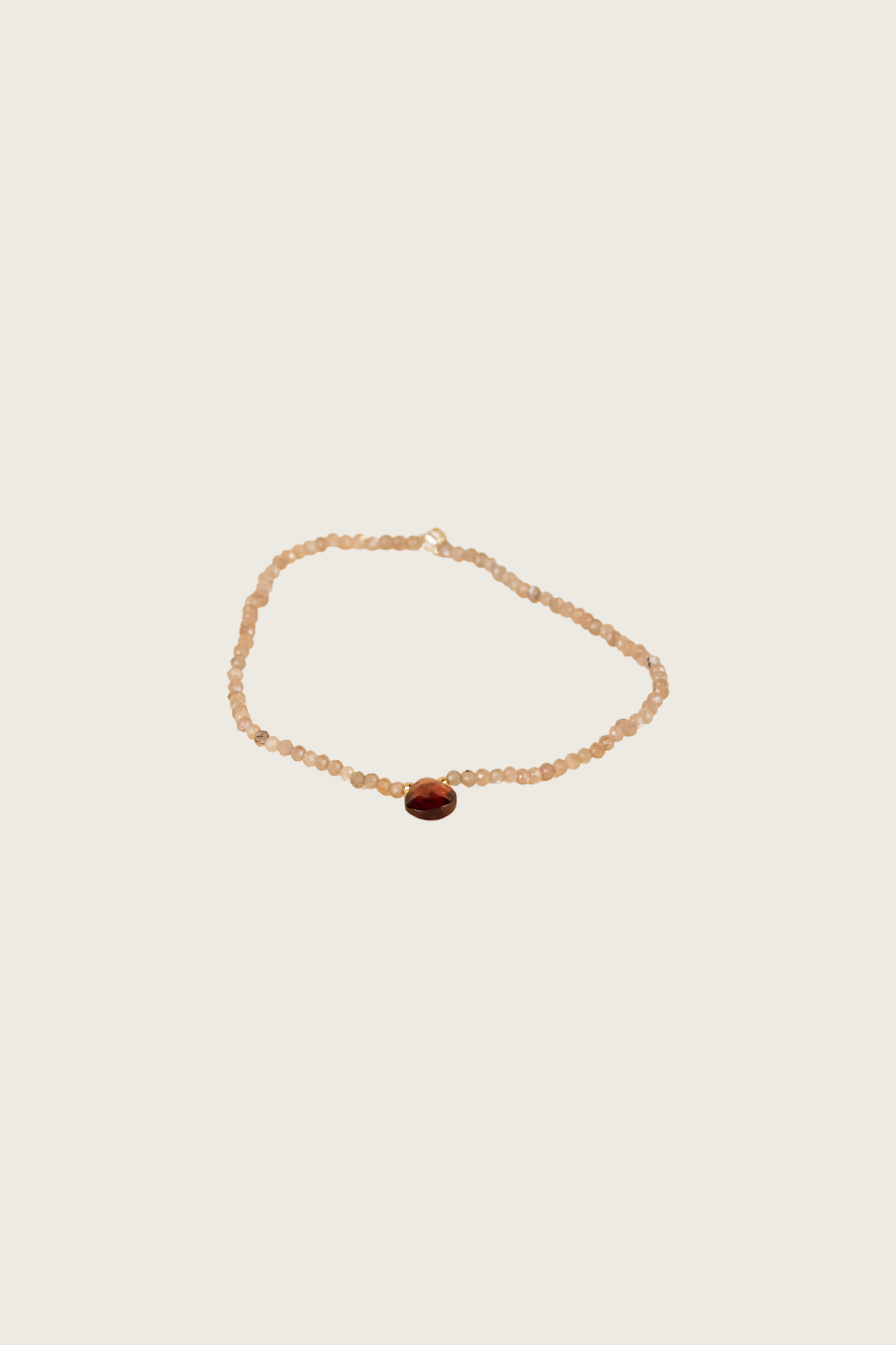 Trahir 14K Gold Inlay Rose Quartz / Crystal Bracelet